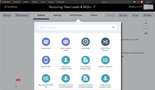 hubspot marketing autotion system