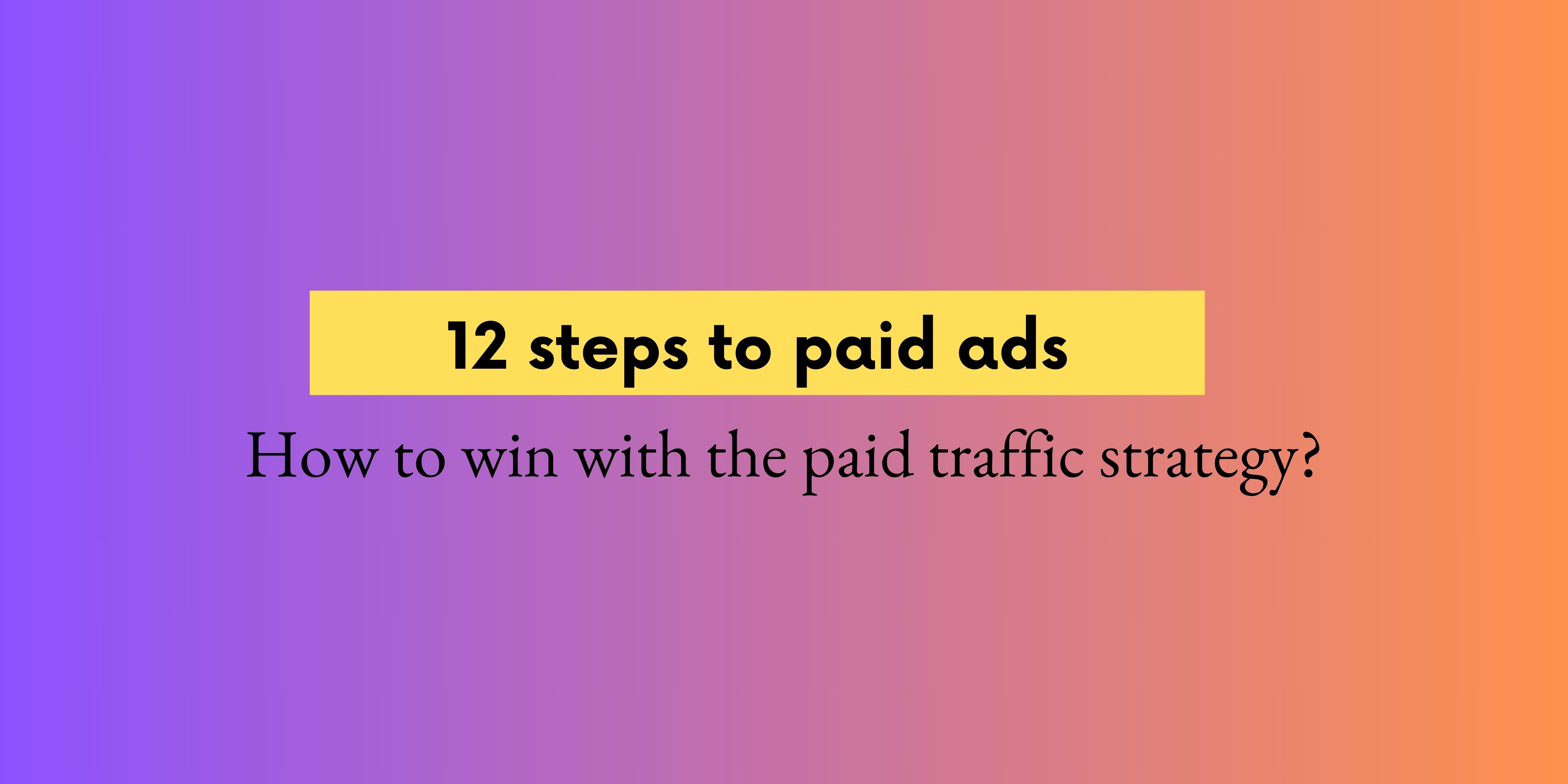 12 steps to paid traffic